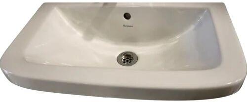 Rectangle Ceramic Wash Basin, For Bathroom, Color : White