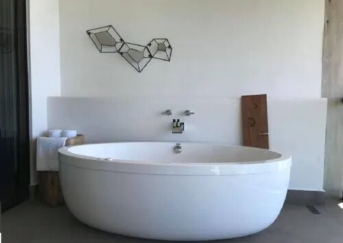Acrylic Massage Bathtub, Color : White