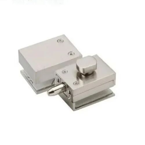 Stainless Steel Glass Door Lock, Color : Silver