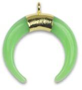 Coszcalt Exports Chrysoprase Crescent Necklaces Pendant, Size : Calibrated 25X7X7 Mm