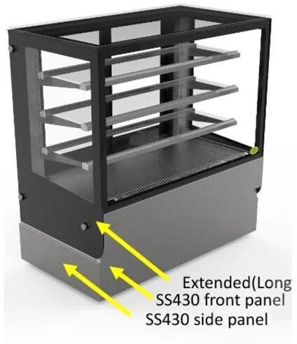 Stainless Steel Glass Sweet Display Counter