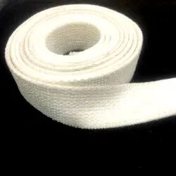 Off White Cotton Nylon Twill Tape, Pattern : Plain