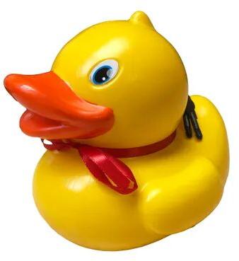 Yellow Speedage Corporation Plastic Duck Money Bank