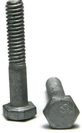 Mild Steel Galvanized Hex Bolt, For Industrial, Length : 10 - 200 Mm  