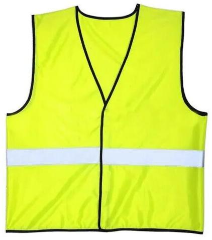 Polyester Safety Jacket, For Construction, Pattern : Plain