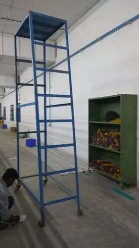 Aluminium Step Ladder Trolley, Color : Blue