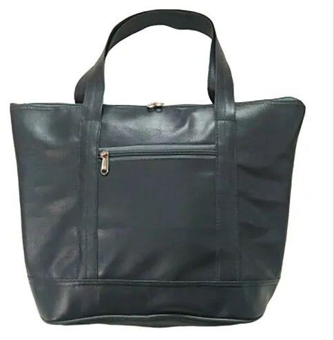 Pu Leather Plain Ladies Hand Bag, Color : Grey