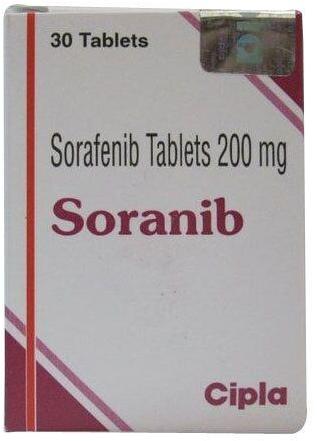 Sorafenib Tablets, Brand Name : Soranib, Packaging Type : Box