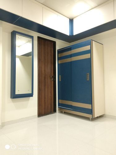 Rectangular Wooden Sliding Wardrobe