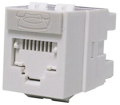Power Cat 6 Data Gate Jack, Color : White