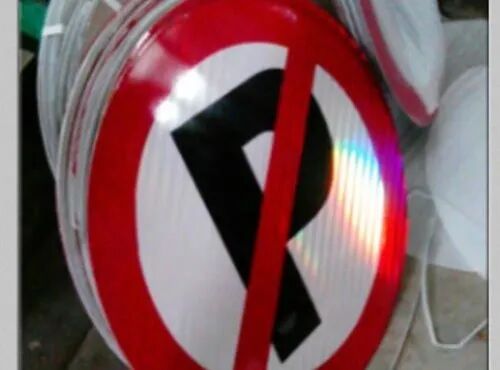 Aluminium Retro Reflective Sign Board, Shape : Round