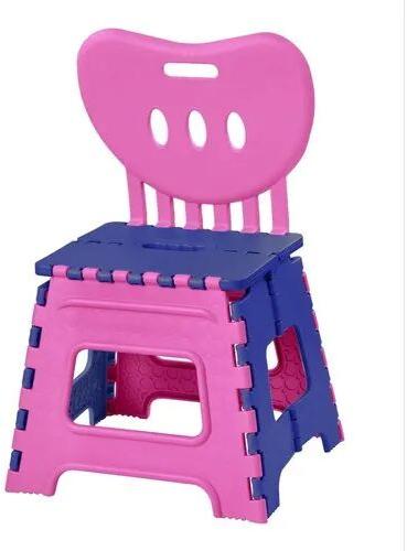 Plastic Folding Stool, Color : Multi Color