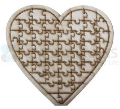 MDF Hardboard Heart Wooden Puzzle