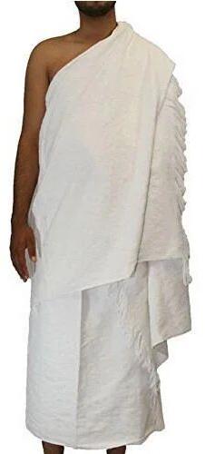 Plain Cotton Hajj Ihram Towel, Size : 44 X 88 Inch