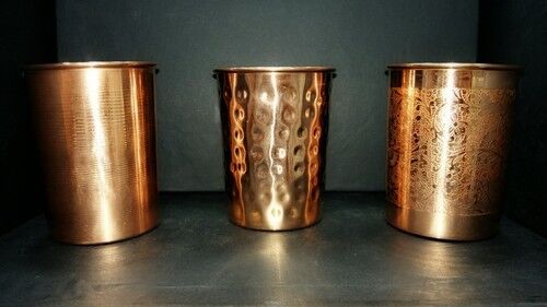 Cylindrical Copper Glasses, Capacity : 200 Ml