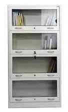 Paint Coated Library Bookcase Cabinet, Color : Grey