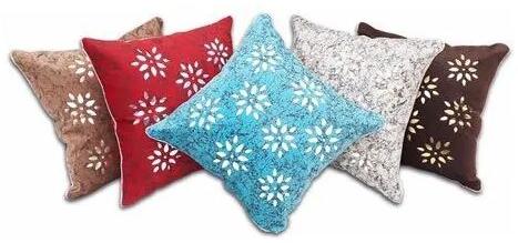 Hand Tex Square Cut Work Cushion Cover, Size : 16 X 16-inch