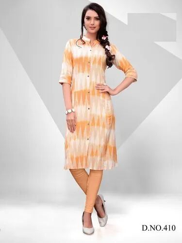 COTTON Floral Printed Kurti, Kurti Style : Straight