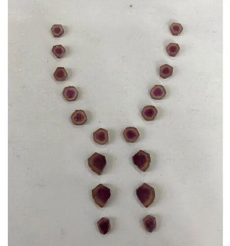 Watermelon Tourmaline Gemstone, Color : Maroon