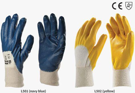 Nitrile Light Coated Gloves With Knite Wrist