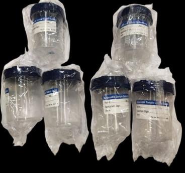 Plain Plastic 60 Ml Sterile Urine Container, Color : Transparent