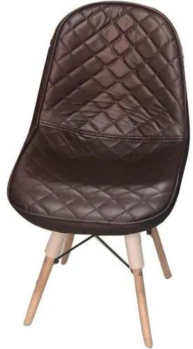 Leather Armless Chair, Color : Brown