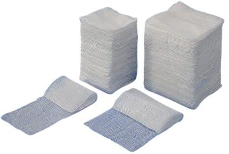 Absorbent Cotton Gauze 7.5cm x 7.5cm x 8ply