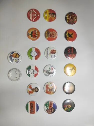 Round Printed Pin Badge, Size : 56mm