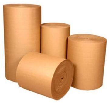 Plain Paper Corrugated Packaging Roll, Color : Brown