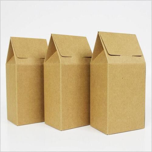 Paper Food Packaging Box, Color : Brown