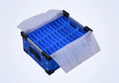 Green Polypropylene (PP) Plastic PP Corrugated Box, For Used Storage, Pattern : Plain