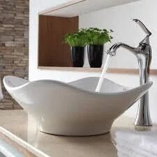 Creamy Ceramic Sinks, For Bathroom