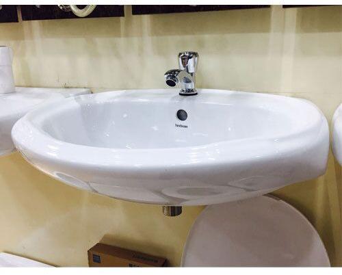 Ceramic Plain Hindware Wash Basin, Shape : Round