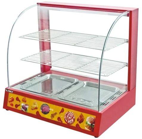 RED Glass Food Warmer Showcase