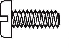 PLASTIC PAN HEAD SLOTTED SCREWS