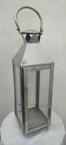 Iron Hanging Lantern, Color : Silver