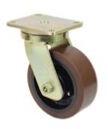 Muvtons 250X75mm Forged Precision Bearing Kingpin Type Swivel Castors- Polyurethane Wheels