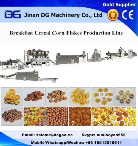 Twin Screw Extruder For Making Choco Flakes Shell Cereal Snack Food