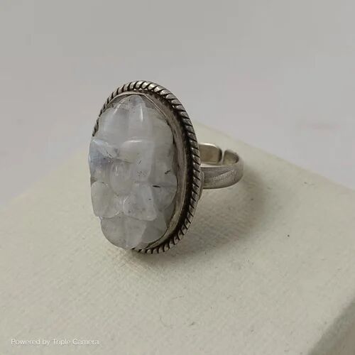 Moonstone Carved Finger Ring, Gender : Male