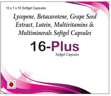 16-Plus Softgel Capsules, Packaging Type : Stripes