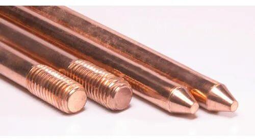 Round Copper Earthing Rod, Length : 2-5 M