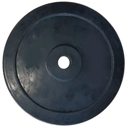 Round Rubber Weight Plate, Color : Black