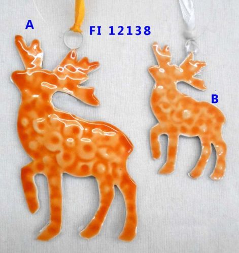 Multicolors Polished Hanging Christmas Deer, For Decoration, Size : Multisizes