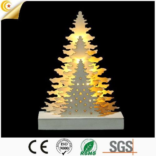 Wood Pine Cone Christmas Bridge Light 26.9*7.6*38.5cm