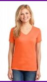 Ladies Core Cotton V-Neck T-Shirt