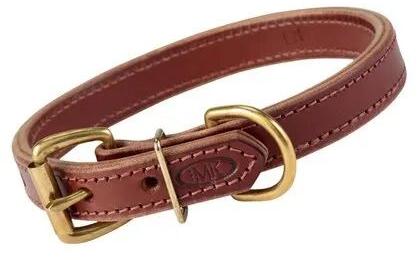 Leather Dog Collar, Color : Brown