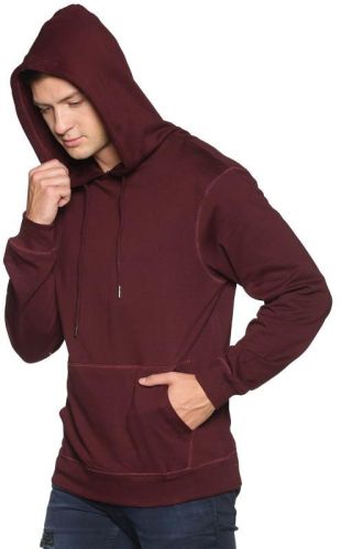 Cotton Plain Zip Hoodie, Gender : Male