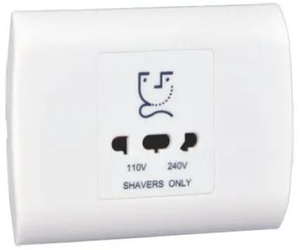 Salzer White Single 50 Hz Shaver Socket, For Electric Fittings