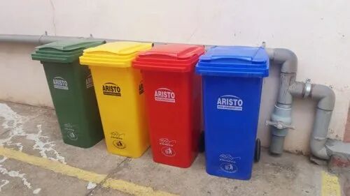 Aristo Plastic Garbage Bin Trolley, Loading Capacity : 50-100 Kg