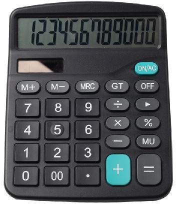 12 Digits Office Dual Power Calculator